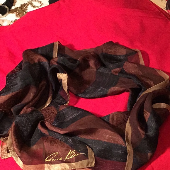 Anne Klein silk scarf 🧣 - Picture 1 of 5